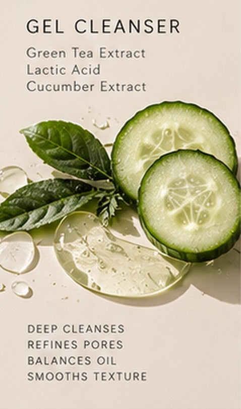 Gel Cleanser – Green Tea, Lactic Acid & Cucumber